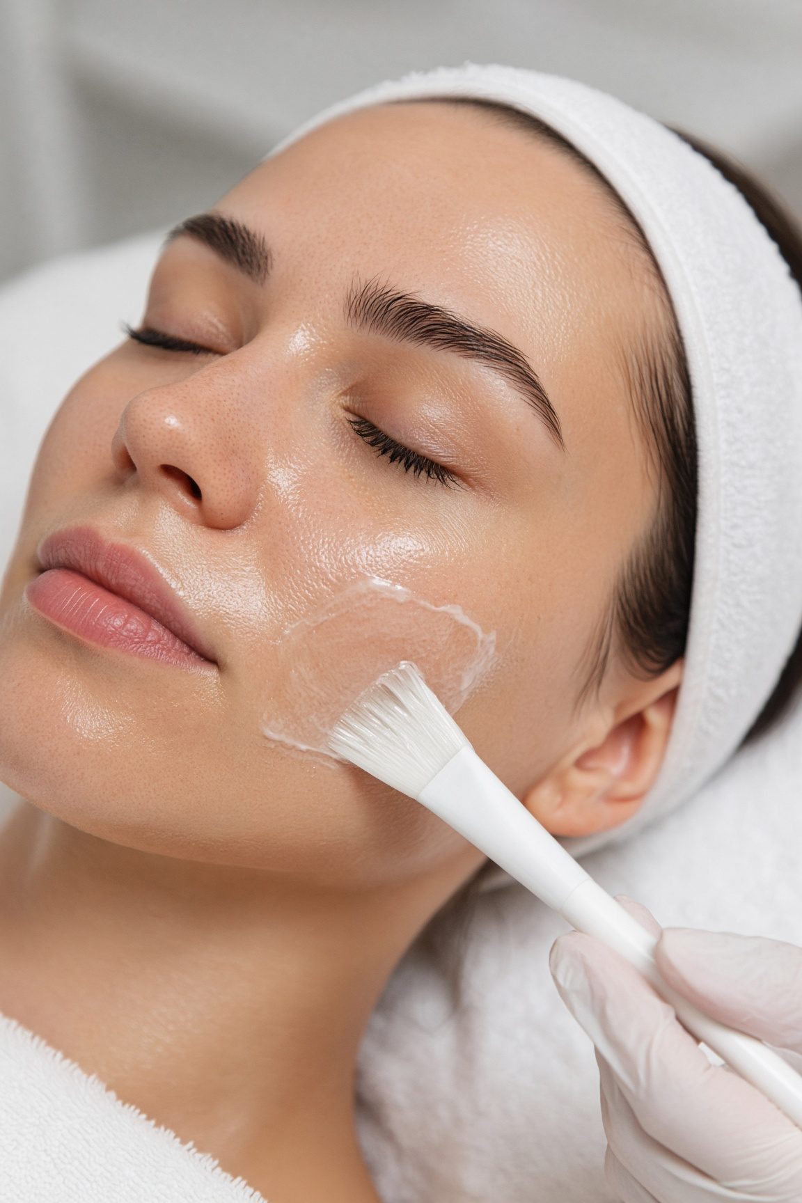 Facial treatment at Lumière Med Spa